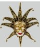 Maska wenecka - Volto Dama Velluto Reale Barocco Black 